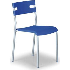 Plastová jídelní židle LINDY, modrá