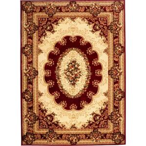 *Kusový koberec klasický vzor bordó 140x190cm