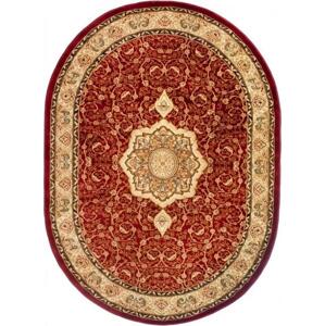Kusový koberec klasický vzor 2 bordó ovál 60x100cm
