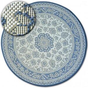 Kusový koberec Ornament modrý kruh 120cm