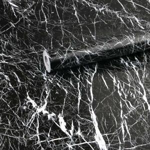 Samolepící fólie mramor černý 45 cm x 10 m