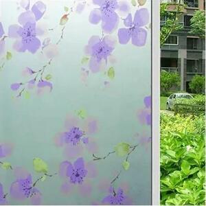 Samolepící fólie transparentní květy fialové 45 cm x 10 m