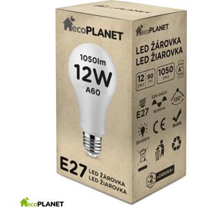 BERGE LED žárovka - ecoPLANET - E27 - 12W - 1050Lm - studená bílá