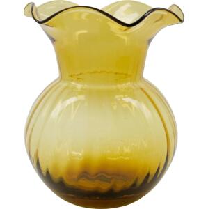 House Doctor Skleněná váza Pomp Amber, žlutá barva, sklo