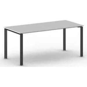 Jednací stůl INFINITY s černou podnoží 1800 x 900 x 750 mm, šedá