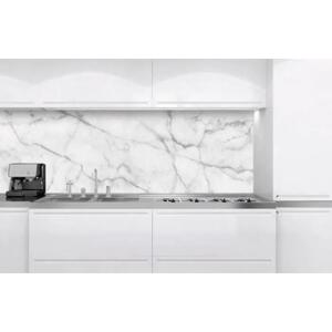DIMEX | Fototapeta do kuchyně Bílý mramor KI-180-108 | 180 x 60 cm | bílá, šedá