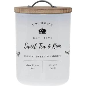 dw HOME Vonná svíčka ve skle Sweet Tea & Rum 425 g, bílá barva, sklo, vosk