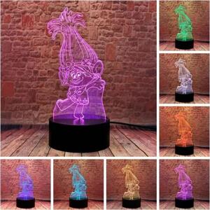 3D LED Lampička Trollové