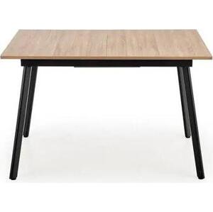 Jídelní stůl Lopez rozkládací 120-160x76x80 cm dub, šedá, černá