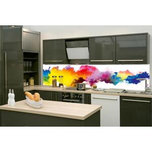 DIMEX | Fototapeta do kuchyně Barevný abstrakt KI-260-159 | 260 x 60 cm | vícebarevná