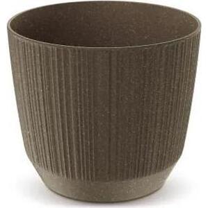 PROSPERPLAST Květináč - RYFO Eco Wood Průměr: 10,7 cm, Barva: kávová