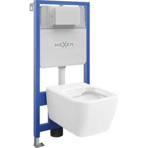 Mexen WC podomítkový set Felix Slim stojan s WC mísou Stella, Bílá - 6103368XX00