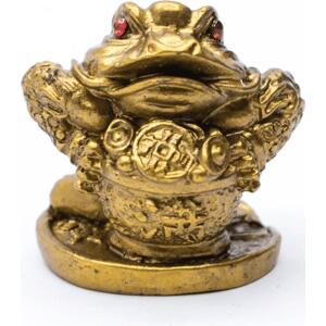 Milujeme Kameny Třínohá žába s pohárem mincí - soška Feng shui - VADA VAD154