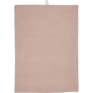 IB LAURSEN Bavlněná utěrka Josefine Plain Malva 50 x 70 cm, růžová barva, textil