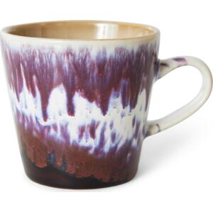 HK living Kameninový hrnek na americano 70's Yeti 250 ml, fialová barva, keramika