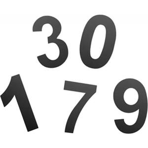 Domovní číslice COBRA 150 mm (ČERNÉ), 1