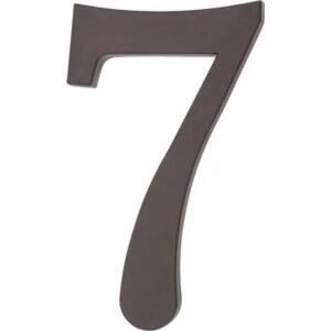 PSG 64.127 - plastová 3D číslice 7, číslo na dům, výška 180 mm, hnědá