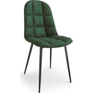 Jídelní židle Lancaster, zelená / černá