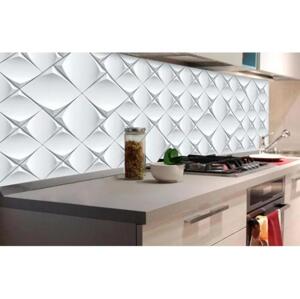 DIMEX | Fototapeta do kuchyně 3D umělecká zeď KI-180-095 | 180 x 60 cm | bílá, šedá