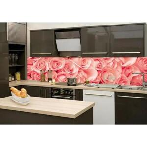DIMEX | Fototapeta do kuchyně Růže KI-260-052 | 260 x 60 cm | růžová