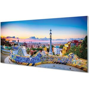 akrylový obraz Španělsko Panorama města 125x50 cm