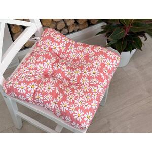 Písecké lůžkoviny Sedák na židli - Kopretinky růžové
