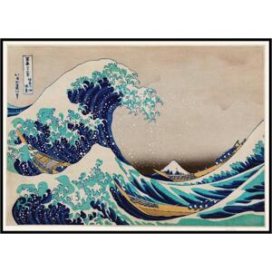 Plakát Katsushika Hokusai - Velká vlna u pobřeží Kanagawy 30 x 40 cm