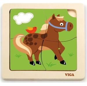 Praktické dřevěné puzzle Viga, Kůň