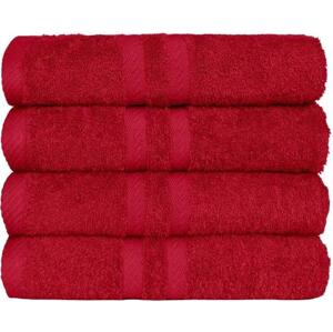 SCANquilt bavlněný ručník KLASIK červená osuška 70 x 140 cm