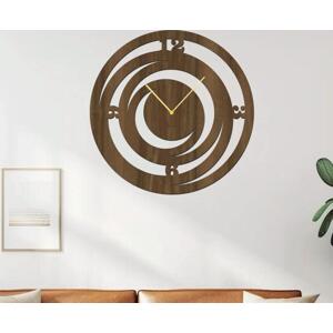 dřevo života Dřevěné hodiny TWIST Barevný vzor: Ořech, Velikost hodin: 35x35
