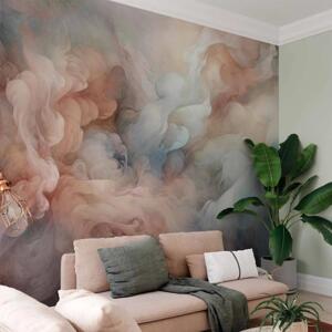 Fototapeta Pastelový kouř - nadýchaný oblak v růžových a modrých odstínech