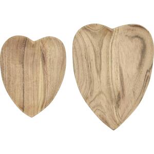 IB LAURSEN Dřevěná miska ve tvaru srdce Acacia Menší, přírodní barva, dřevo