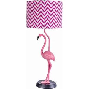 Designová popart stolní lampa Růžový plameňák se stínítkem 65 cm