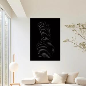 Dřevěný obraz aktu Ženské křivky Rozměry (cm): 42x60, Barevný vzor: Černá