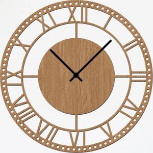 dřevo života Nástěnné dřevěné hodiny BIG BANG Barevný vzor: Horský dub, Velikost hodin: 50x50