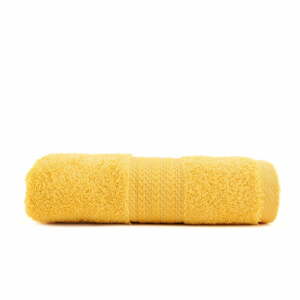 Žlutý ručník z čisté bavlny Sunny, 70 x 140 cm