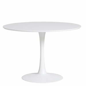 Kulatý bílý jídelní stůl Marckeric Oda, ⌀ 110 cm