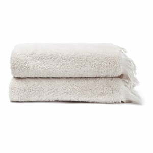 Sada 2 krémových ručníků ze 100% bavlny Bonami Selection, 50 x 90 cm