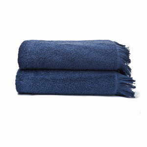 Sada 2 námořnicky modrých osušek ze 100% bavlny Bonami Selection, 70 x 140 cm
