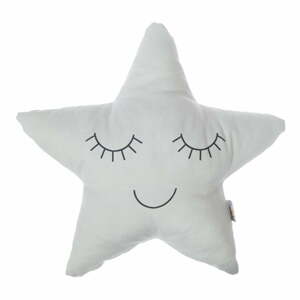 Světle šedý dětský polštářek s příměsí bavlny Mike & Co. NEW YORK Pillow Toy Star, 35 x 35 cm