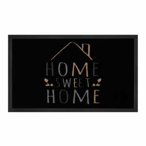 Černá rohožka Hanse Home Home Sweet Home, 45 x 75 cm