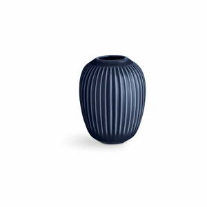 Tmavě modrá kameninová váza Kähler Design Hammershoi, ⌀ 8,5 cm