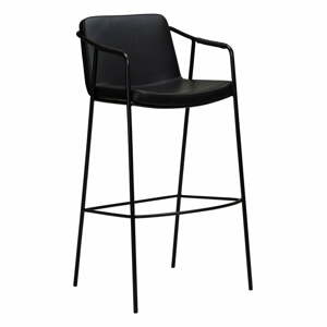 Černá barová židle z imitace kůže DAN-FORM Denmark Boto, výška 105 cm