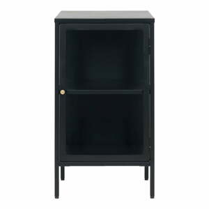 Černá vitrína Unique Furniture Carmel, výška 85 cm