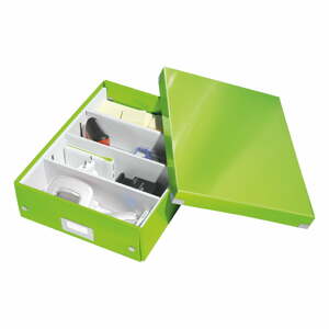 Zelený box s organizérem Leitz Office, délka 37 cm