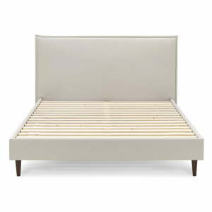 Béžová dvoulůžková postel Bobochic Paris Sary Dark, 180 x 200 cm