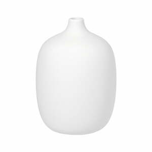 Bílá keramická váza Blomus, výška 18,5 cm
