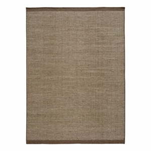 Hnědý vlněný koberec Universal Kiran Liso, 60 x 110 cm