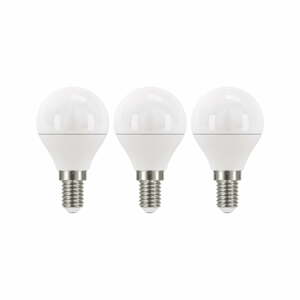 Sada 3 LED žárovek EMOS Classic Mini Globe Warm White, 6W E14