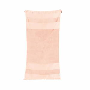 Růžová bavlněná plážová osuška Sunnylife Summer Stripe, 175 x 90 cm